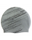 Шапочка для плавания "Elous", силиконовая, Штрихи серая Серый-фото 3 additional image